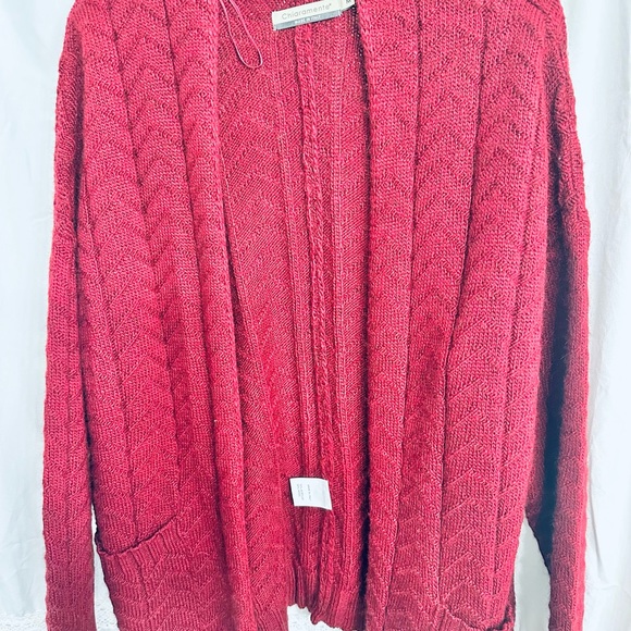 Chíaramante Made in Italy Women Wool Cardigan Sweater Burgundy size M - Picture 5 of 6